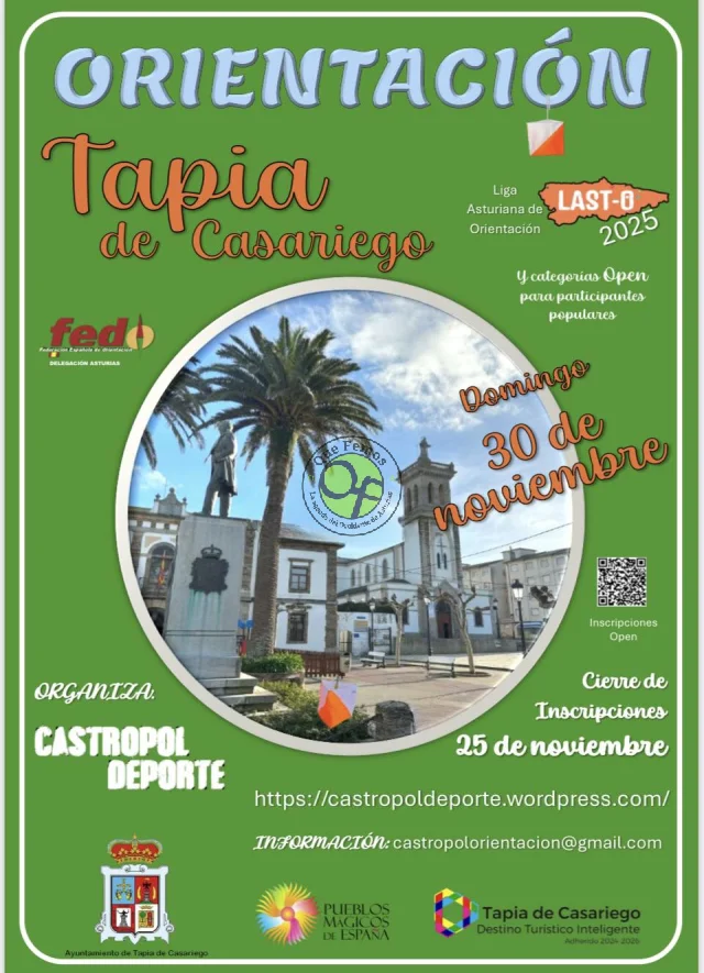 El próximo domingo se celebrará una Carrera de Orientación en Tapia de Casariego