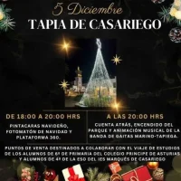 Tapia inaugura la Navidad con el encendido de su alumbrado