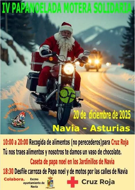 IV Papanoelada Motera Solidaria en Navia 2025
