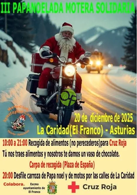 III Papanoelada Motera Solidaria 2025 en A Caridá