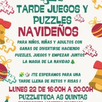 Tarde de juegos y puzzles navideños en la Puzzleteca de As Quintas