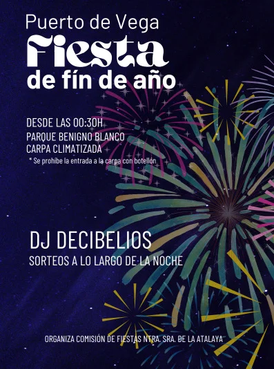 Fiesta de Nochevieja 2025 en Puerto de Vega