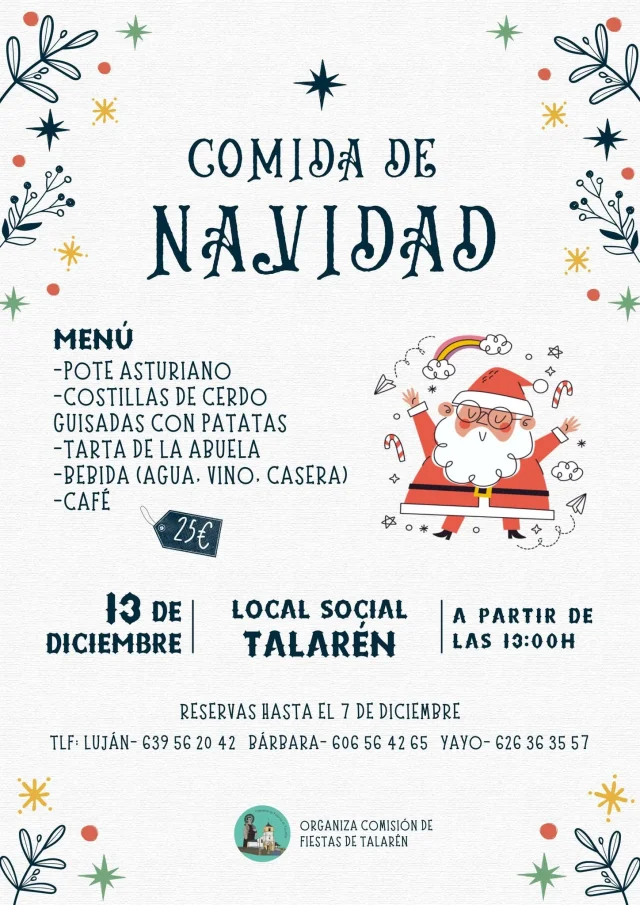 Comida de Navidad 2025 en Talarén