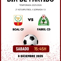 El Boal C.F. recibe al Fabril C.D. el próximo sábado