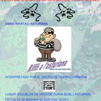 Tarde de teatro en Vega de Ouria con Teatro Carbayín