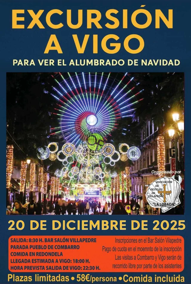 En Villapedre disfrutarán de una excursión para ver el alumbrado navideño de Vigo