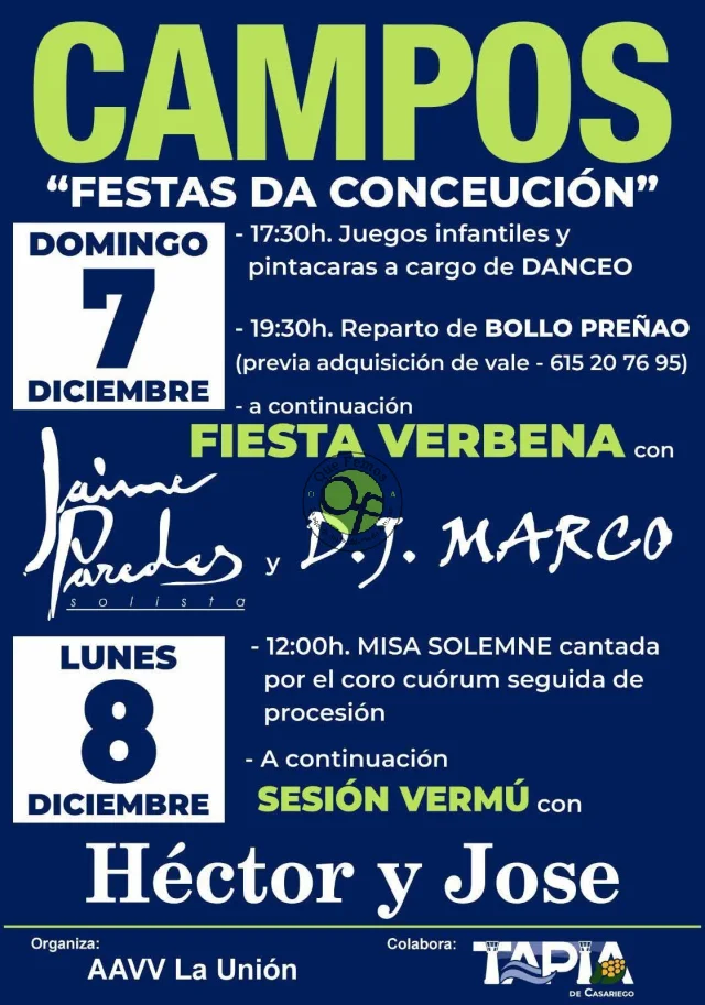 Festas da Concepción 2025 en Campos