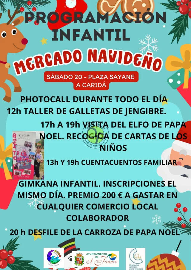 Programación infantil durante el Mercado Navideño de A Caridá