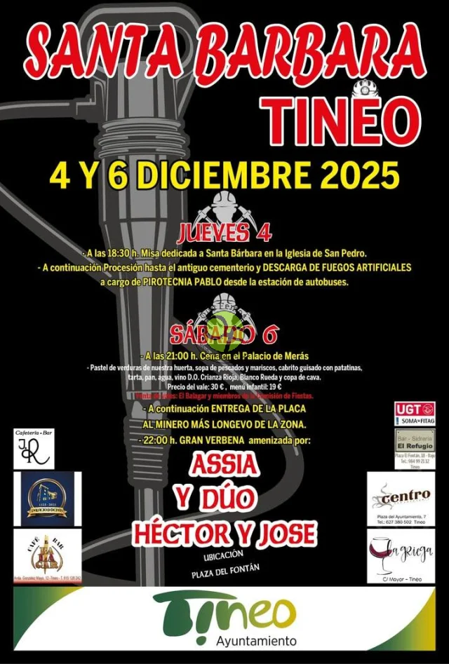 Fiestas de Santa Bárbara 2025 en Tineo