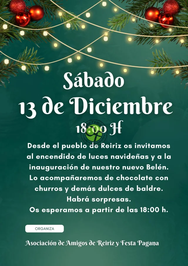 Reiriz inaugura su alumbrado navideño