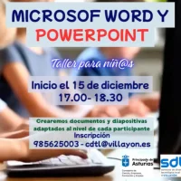  Taller infantil de Microsoft Word y Powerpoint en Villayón