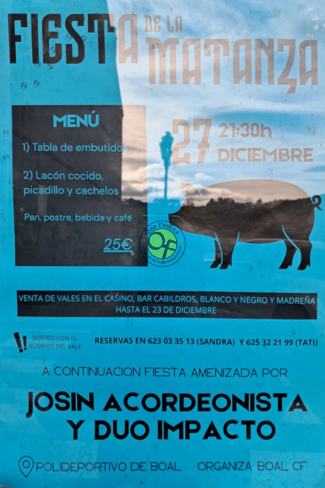 El Boal C.F. organiza la Fiesta de la Matanza 2025