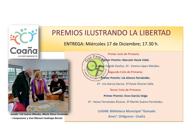 Coaña entrega los Premios Ilustrando la Libertad