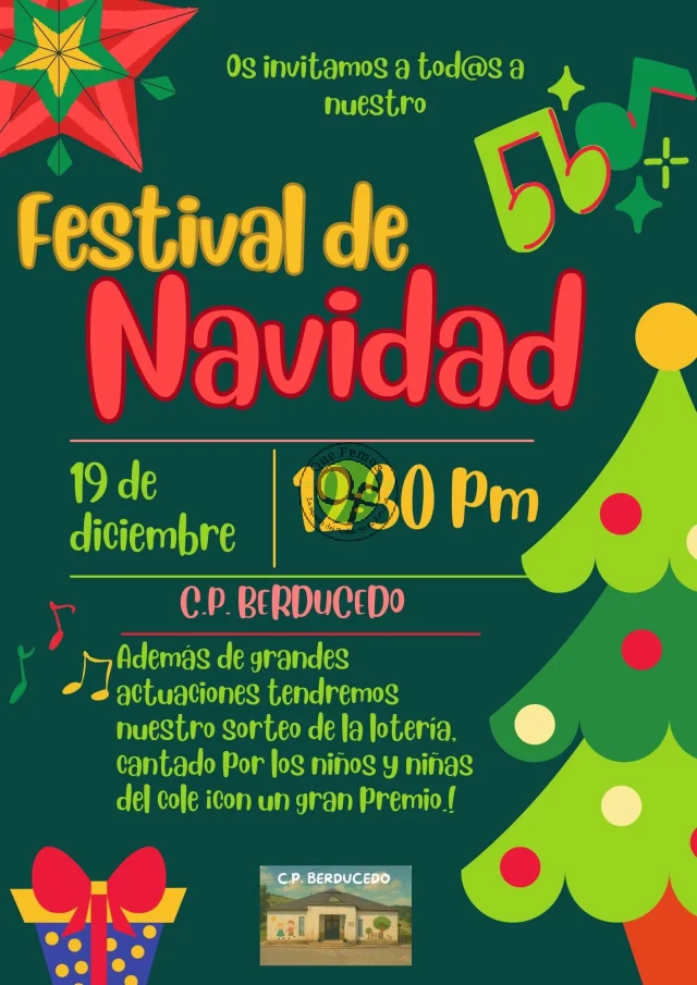 El Colegio Público de Berducedo celebra su Festival de Navidad