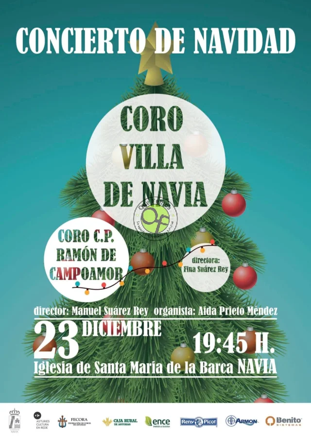 El Coro Villa de Navia protagoniza su tradicional Concierto de Navidad en la iglesia naviega