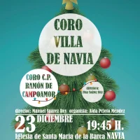 El Coro Villa de Navia protagoniza su tradicional Concierto de Navidad en la iglesia naviega