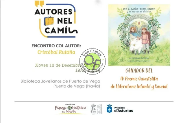 Autores nel Camín, úa cita con Cristóbal Ruitiña en Puerto de Vega