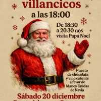 Papá Noel visita Navia al son de los villancicos