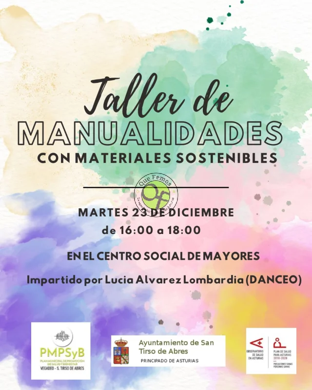 Taller de manualidades con materiales sostenibles en San Tirso de Abres