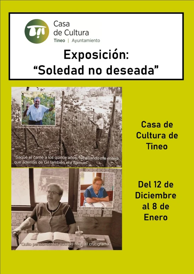 Tineo muestra la realidad de la soledad no deseada a través de esta exposición