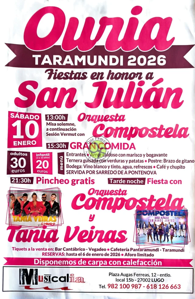 Fiestas de San Julián 2026 en Ouria