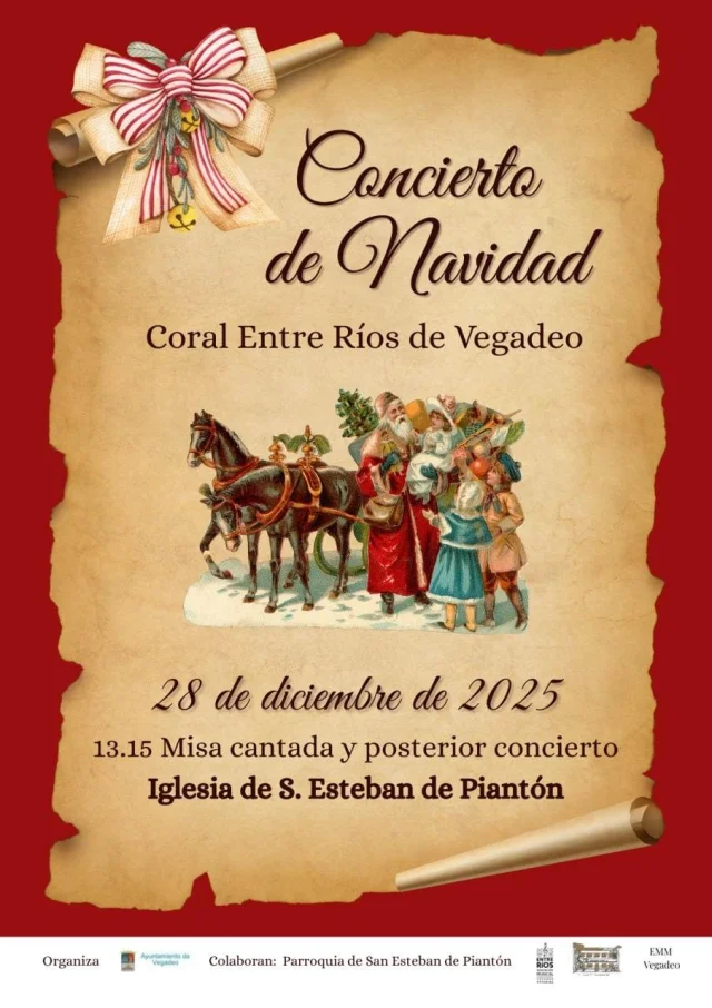 La Coral Entre Ríos de Vegadeo ofrecerá su Concierto de Navidad 2025 en Piantón