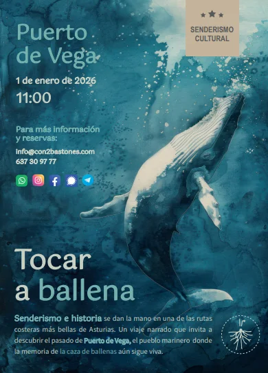 En Puerto de Vega reciben 2026 con Tocar a Ballena