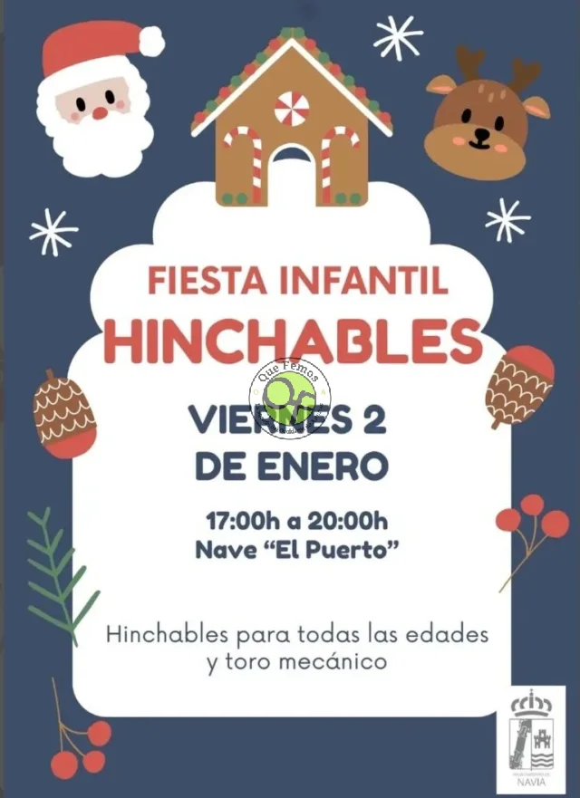 Fiesta infantil de los hinchables en Navia