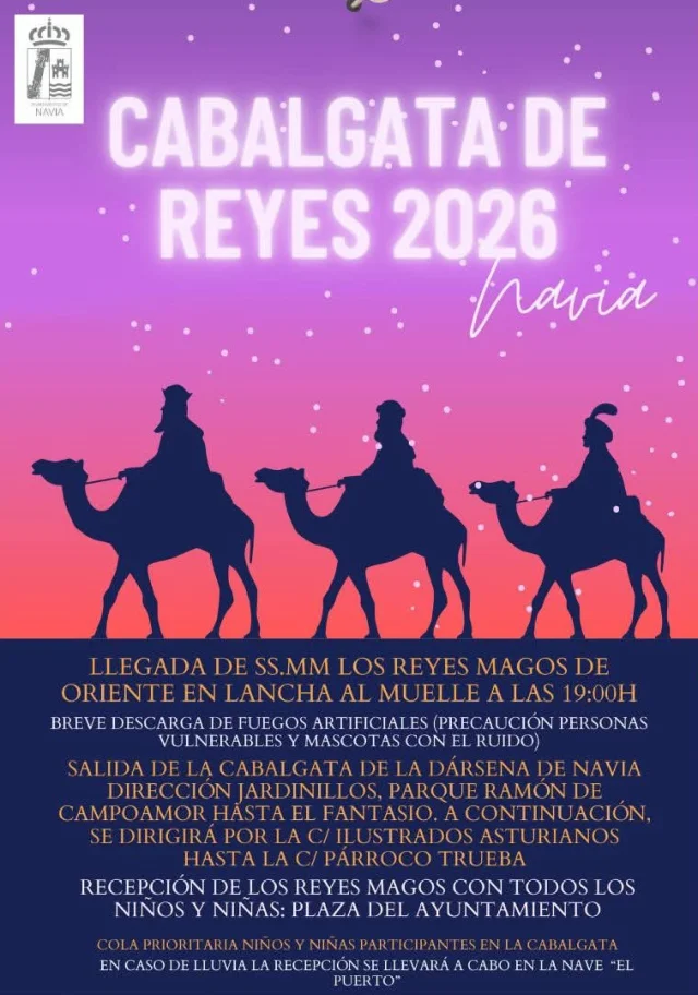 Cabalgata de los Reyes Magos 2026 en Navia