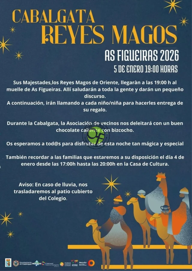 Cabalgata de Reyes 2026 en As Figueiras