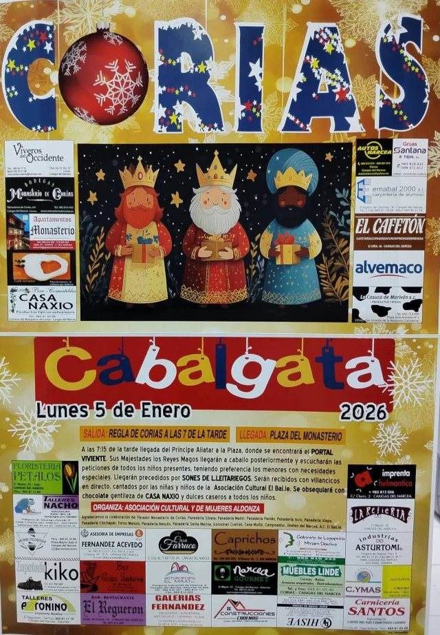 Cabalgata de Reyes 2026 en Corias