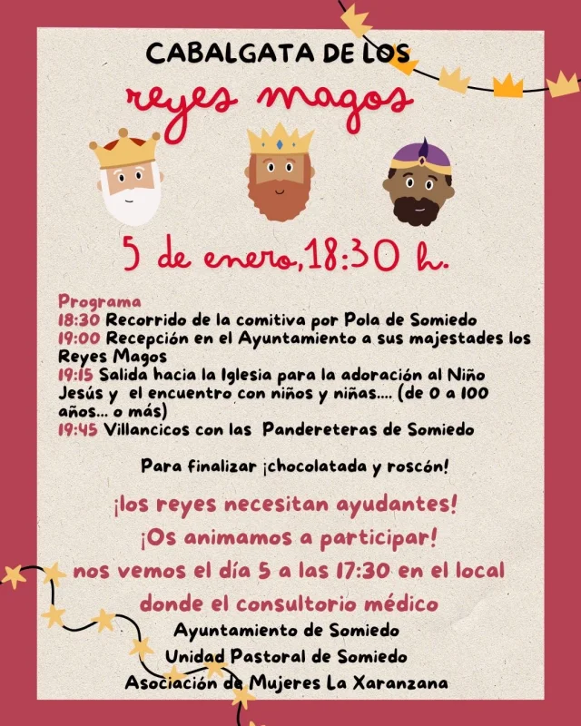 Cabalgata de Reyes 2026 en Pola de Somiedo