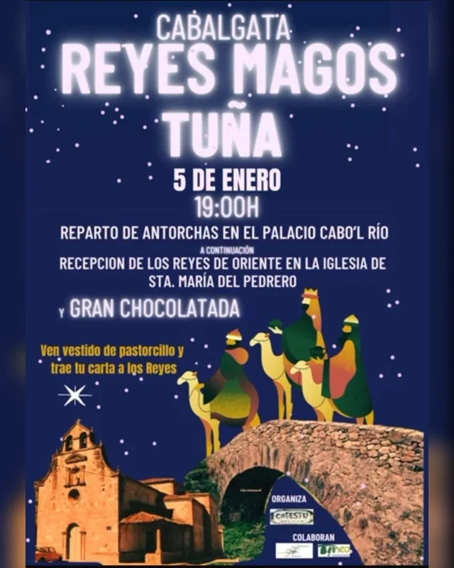 Cabalgata de Reyes 2026 en Tuña