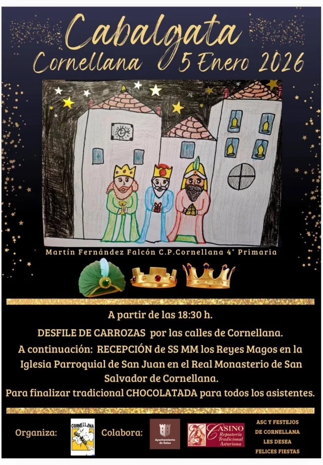 Cabalgata de Reyes 2026 en Cornellana