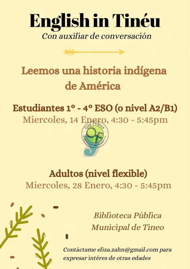 La Biblioteca de Tineo acogerá dos instructivos encuentros bajo el lema 