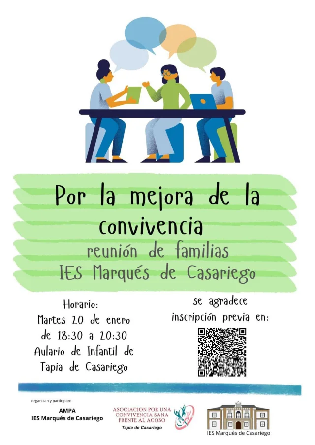 Reunión de las familias del IES Marqués de Casariego por la mejora de la convivencia
