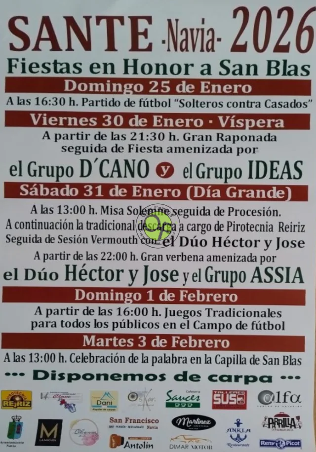 Fiestas de San Blas 2026 en Sante