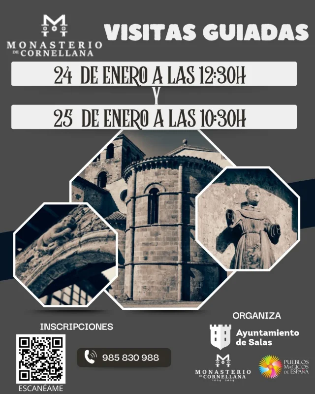 Salas prepara un fin de semana de visitas guiadas para descubrir los secretos mejor guardados del Monasterio de Cornellana