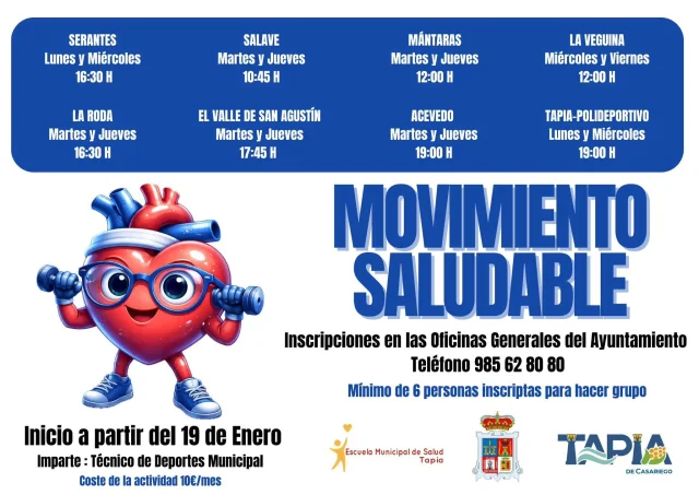 Programa de Movimiento Saludable en el concejo de Tapia de Casariego