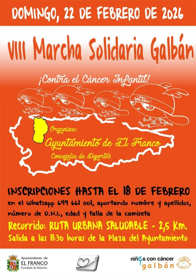 VIII Marcha Solidaria Galbán 2026 en El Franco