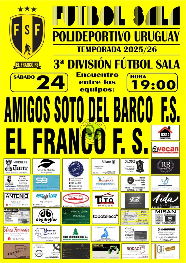 El Franco F.S. recibe en casa al Amigos Soto del Barco F.S.