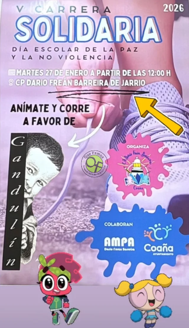 El Colegio Darío Freán Barreira celebra la V Carrera Solidaria en favor de la Asociación Gandulín