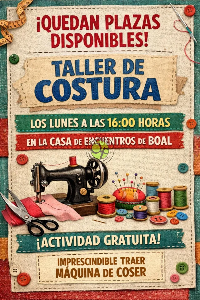 Taller de costura en Boal