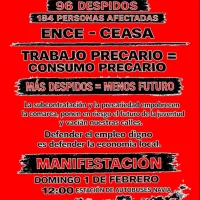 Manifestación contra el ERE de ENCE Navia