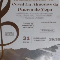La Coral Las Almenas de Puerto de Vega ofrece un concierto benéfico en Villapedre
