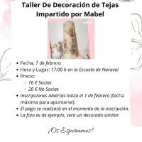 Taller de decoración de tejas en Naraval