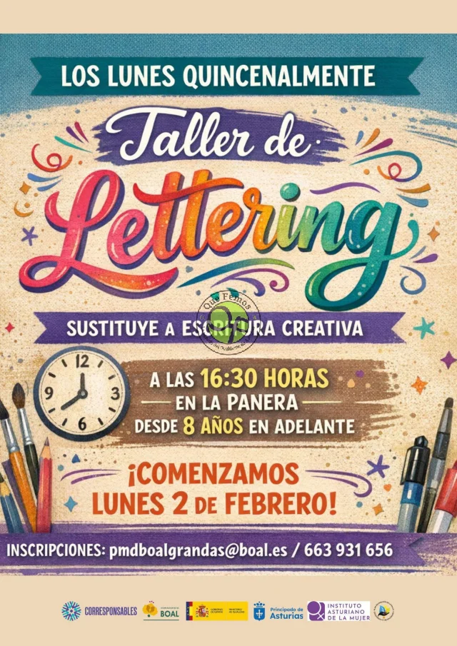 Boal estrena un Taller de lettering