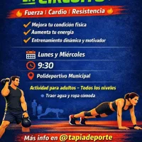 Entrenamiento en circuito, una buena opción para ponerse en forma en el polideportivo de Tapia