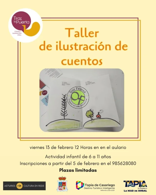 Taller de ilustración de cuentos en Tapia