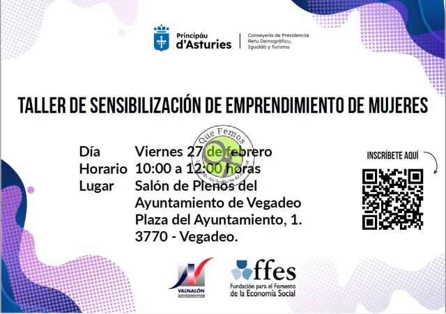 Taller de sensibilización de emprendimiento de mujeres en Vegadeo